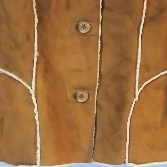 Old Navy Brown Faux Suede Coat - Picture 4 of 7